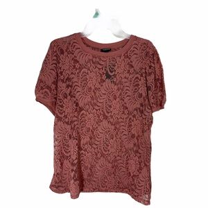 Torrid Laced Mesh Shirt